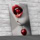 Erotic Biting Cherry Canvas Print Large Picture Wall Art