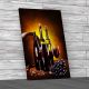 Wine Grapes and a Keg Square Canvas Print Large Picture Wall Art