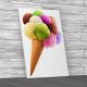 Ice Cream Cone Scoops Canvas Print Large Picture Wall Art