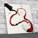 Love Pouring Wine Square Canvas Print Large Picture Wall Art
