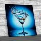 Martini Glass Splash Square Canvas Print Large Picture Wall Art