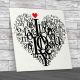 Love Wording and Quote Square Canvas Print Large Picture Wall Art