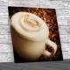 Coffee Latte Cappuccino Square Canvas Print Large Picture Wall Art