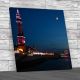 Blackpool Tower At Beach Square Canvas Print Large Picture Wall Art