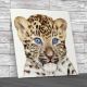 Baby Leopard Cub Square Canvas Print Large Picture Wall Art