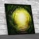 Magic Dark Forest Square Canvas Print Large Picture Wall Art