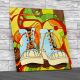 Graffiti Sneakers Square Canvas Print Large Picture Wall Art