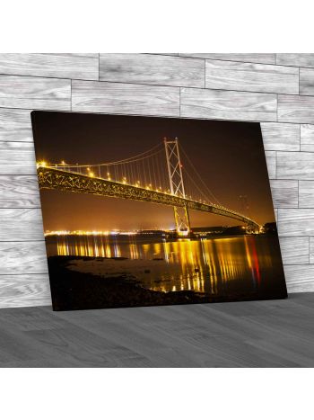 Forth Road Bridge Night Canvas Print Large Picture Wall Art