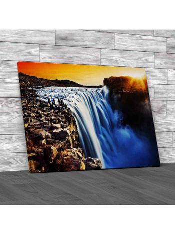 Niagara Falls At Night 1 Canvas Print Large Picture Wall Art