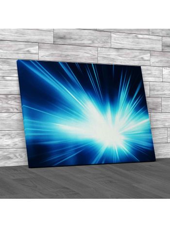 Bright Light Laser Beams Canvas Print Large Picture Wall Art