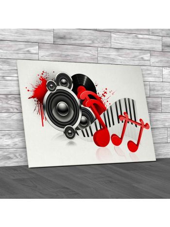 Music Vinyl Keys Sound Canvas Print Large Picture Wall Art