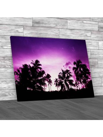 Stunning Tropical Sunset Canvas Print Large Picture Wall Art