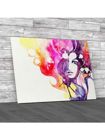 Abstract Woman Fashion Canvas Print Large Picture Wall Art