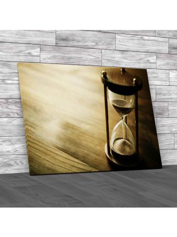 Lone Hour Glass On Floor Canvas Print Large Picture Wall Art