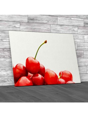 Cherry Cherries Up Close Canvas Print Large Picture Wall Art
