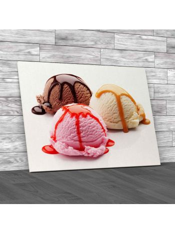 Ice Cream Scoops Canvas Print Large Picture Wall Art