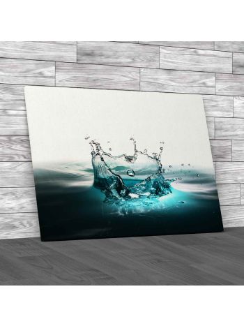 Water Droplet Splash Canvas Print Large Picture Wall Art