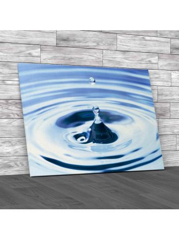 Water Drop and Ripples Canvas Print Large Picture Wall Art