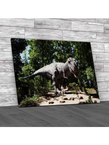T Rex In The Woods Canvas Print Large Picture Wall Art