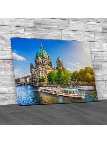 Berliner Dom At Sunset In Berlin Canvas Print Large Picture Wall Art