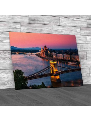 Panorama Of Budapest Canvas Print Large Picture Wall Art