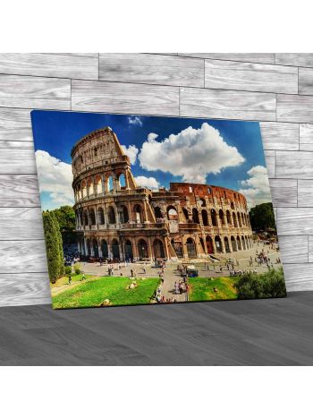 Colosseum In Rome Italy Canvas Print Large Picture Wall Art