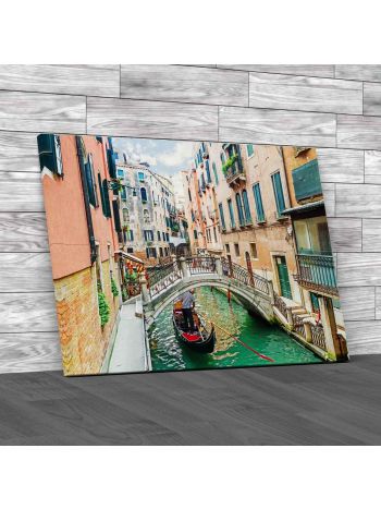Canal In Venice Italy Canvas Print Large Picture Wall Art