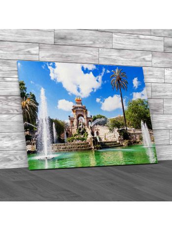 Fountain Of Parc De La Ciutadella In Barcelona Canvas Print Large Picture Wall Art