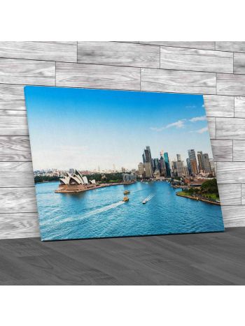 Circular Quay And Sydney Opera House Canvas Print Large Picture Wall Art