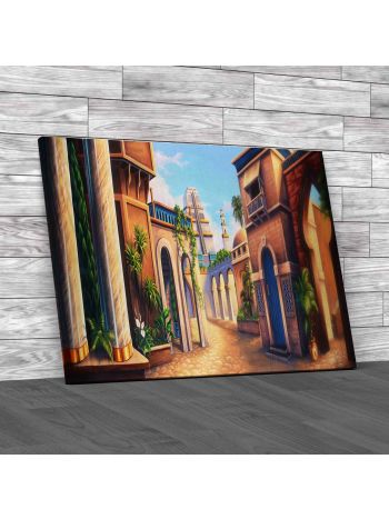 Ancient Babylon Within The City Canvas Print Large Picture Wall Art