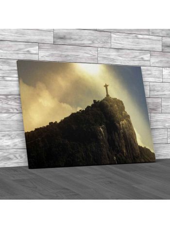 Christ The Redeemer In The Sun Canvas Print Large Picture Wall Art