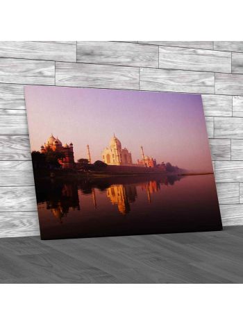 Taj Mahal At Dusk Canvas Print Large Picture Wall Art