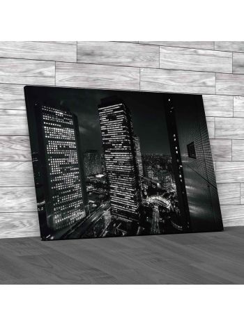 Tokyo At Night Canvas Print Large Picture Wall Art