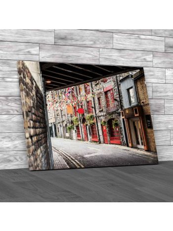 Beautiful Street In Dublin Canvas Print Large Picture Wall Art