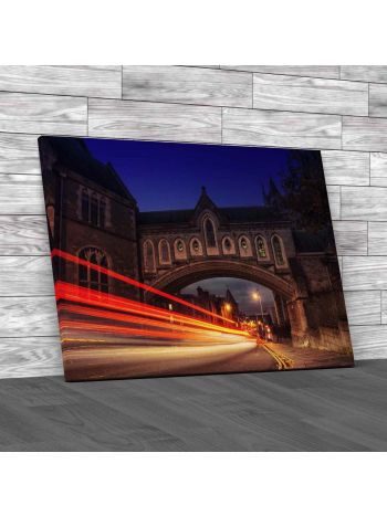 Traffic Lights Through The Arch Of The Christ Church Cathedral Canvas Print Large Picture Wall Art