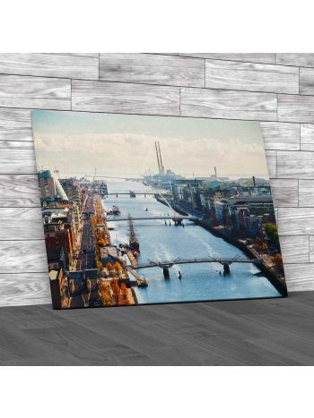View Over Dublin Canvas Print Large Picture Wall Art