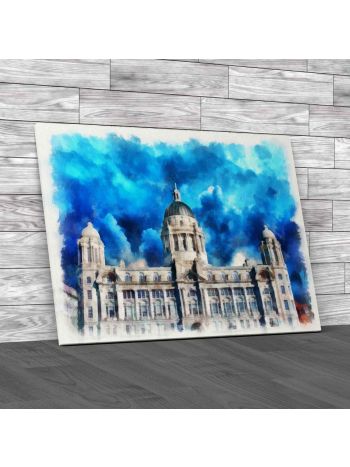 The Port Of Liverpool Building Canvas Print Large Picture Wall Art