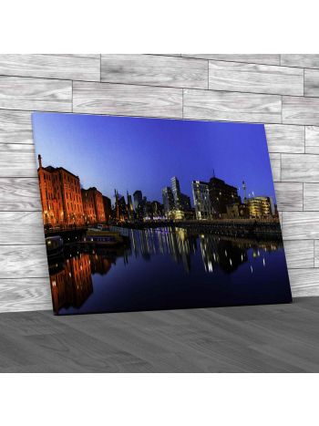Panoramic View Of Liverpool Skyline Canvas Print Large Picture Wall Art