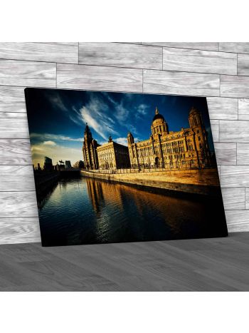 The Three Graces Of Liverpool Canvas Print Large Picture Wall Art