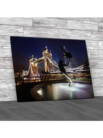 Tower Bridge At Night 2 Canvas Print Large Picture Wall Art