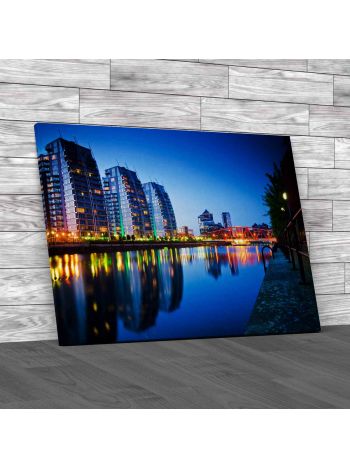 Salford Quays Skyline Canvas Print Large Picture Wall Art