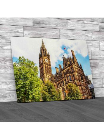 Manchester City Hall Canvas Print Large Picture Wall Art