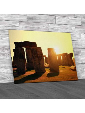 Stonehenge In The Sunset Canvas Print Large Picture Wall Art