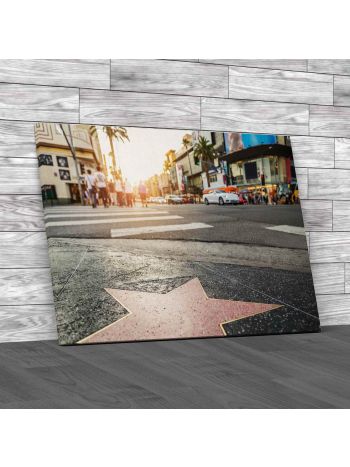 Walk Of Fame Hollywood Boulevard Canvas Print Large Picture Wall Art