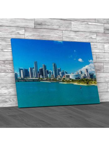 Downtown Of Miami Canvas Print Large Picture Wall Art