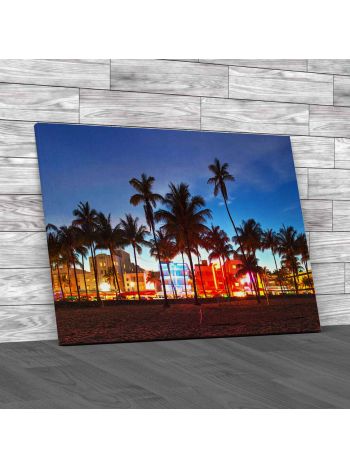 Miami Beach Canvas Print Large Picture Wall Art