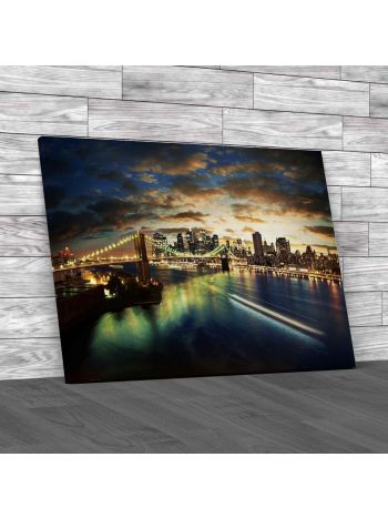 New York Cityscape 2 Canvas Print Large Picture Wall Art