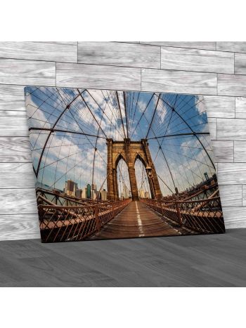 Brooklyn Bridge And New York City Canvas Print Large Picture Wall Art