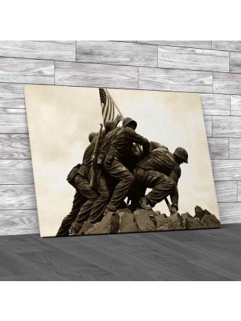 The United States Marine Corps War Memorial Canvas Print Large Picture Wall Art