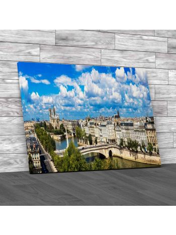 Seine And Notre Dame Canvas Print Large Picture Wall Art